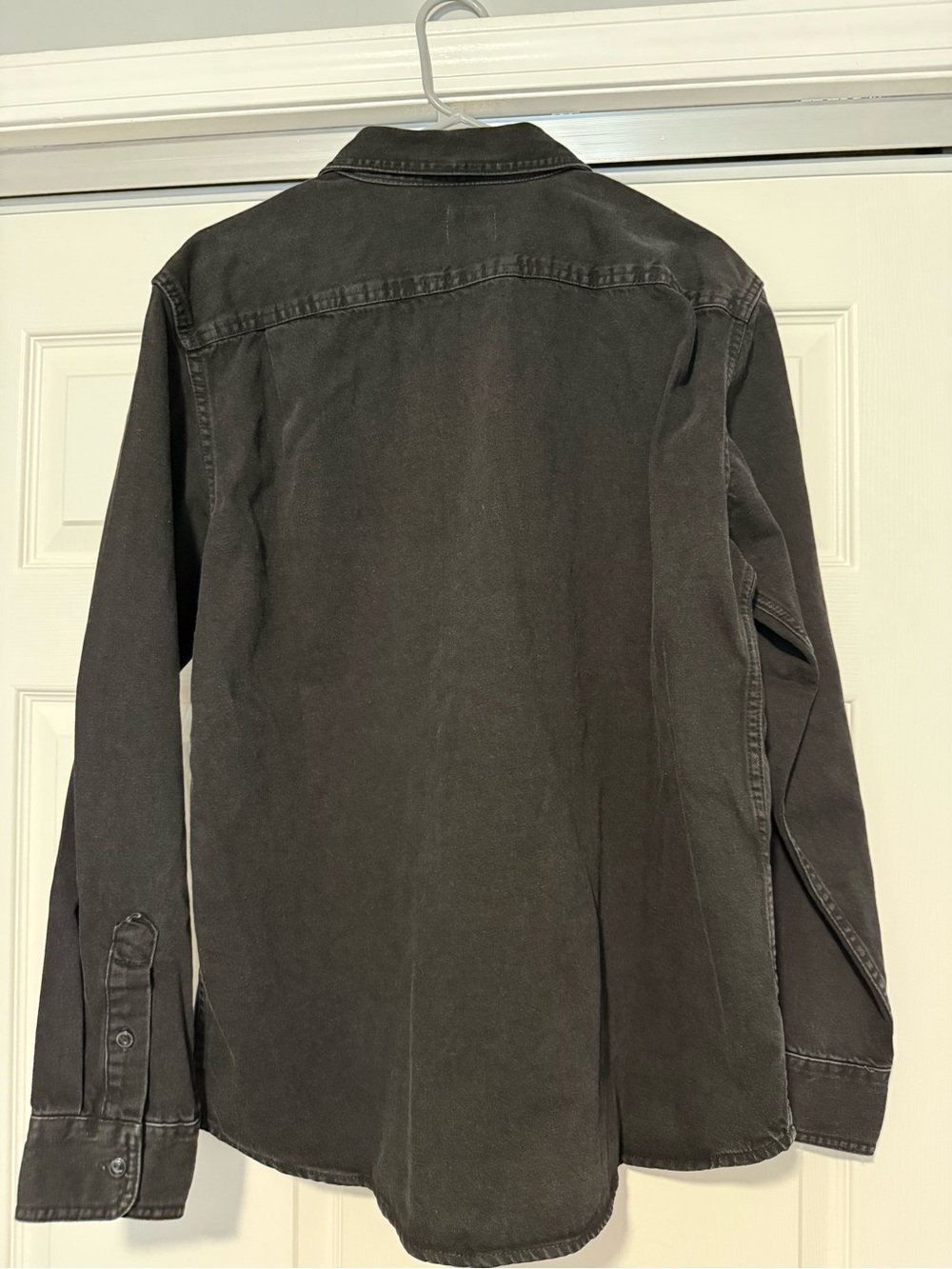 Old Navy | Workwear Black Jean Utility Denim Shirt Jacket NWT L - Picture 7 of 8